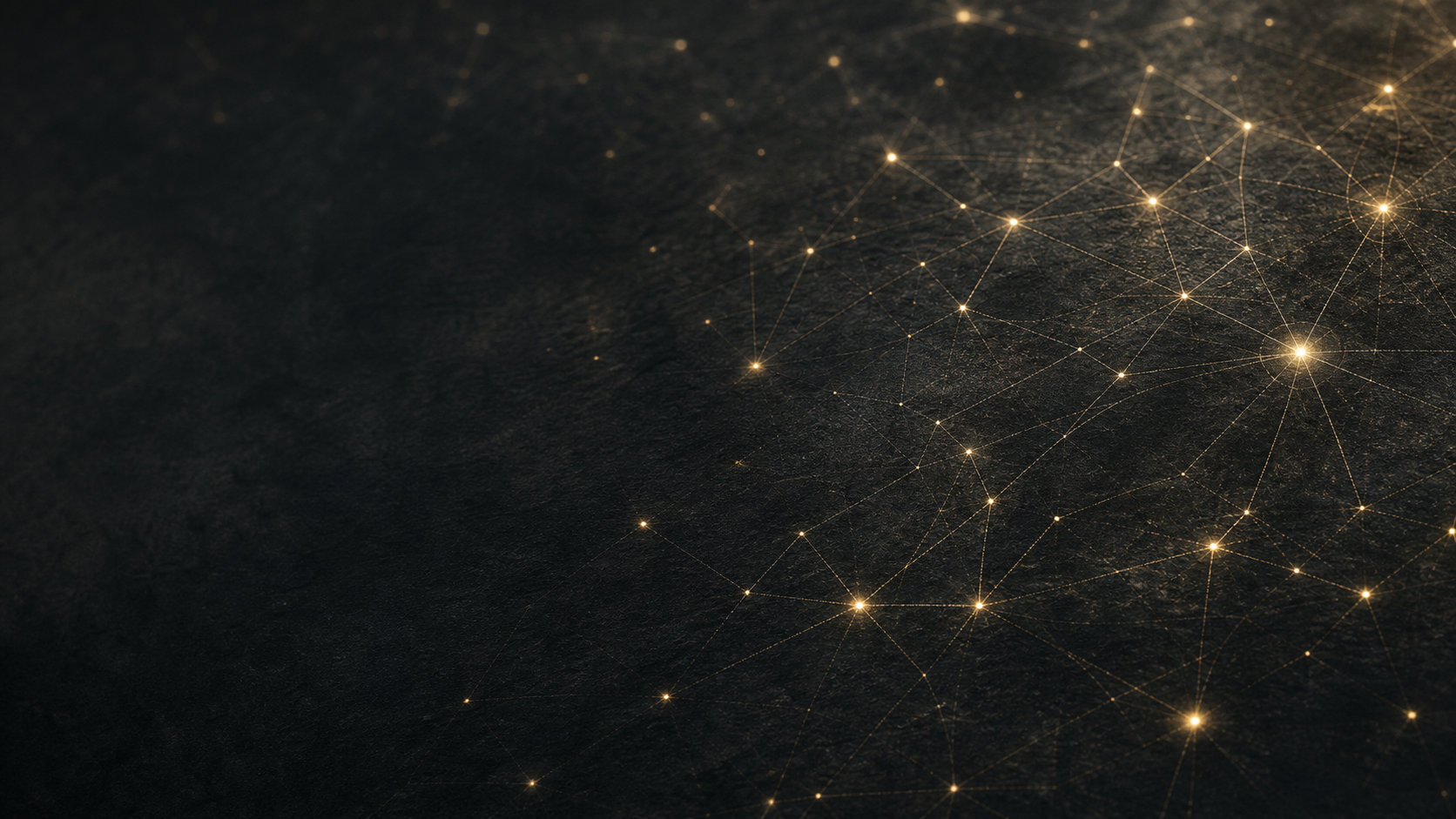 Warm constellation lines across a dark textured field